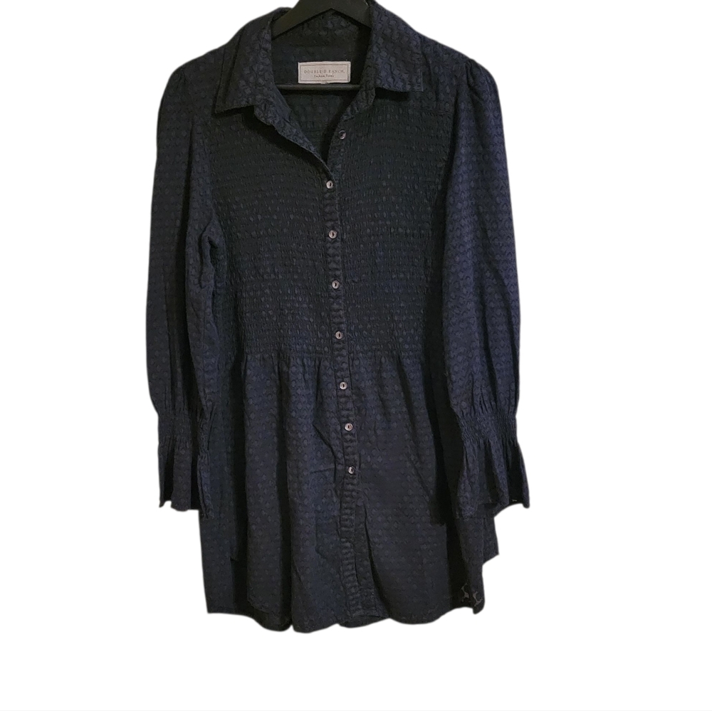 Double D Ranch Black Textured Tunic Shirt